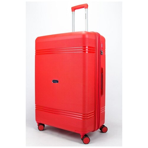 фото Mironpan чемодан большой pp (мелкие полосы) с расширением красный xl большой красный sweetbags