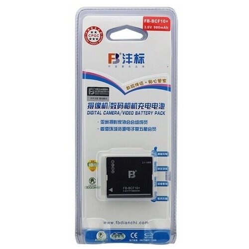 Фото - Аккумулятор FB DMW-BCF10+ для Panasonic DMC-FX48, FX65, FX60, ZS7A, ZS7GK аккумулятор fb dmw bcf10 для panasonic dmc fx48 fx65 fx60 zs7a zs7gk