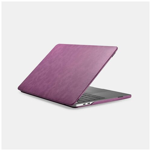 фото Чехол-накладка для macbook pro 13 2016-2020 из эко кожи, purple icarer