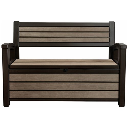 фото Скамья - сундук "hudson storage bench" 227л (коричневый) keter