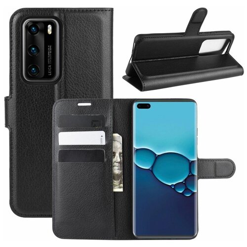 фото Brodef wallet чехол книжка для huawei p40 черный