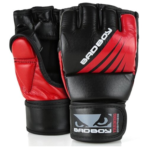 фото Перчатки для мма bad boy training series impact with thumb black/red l/xl