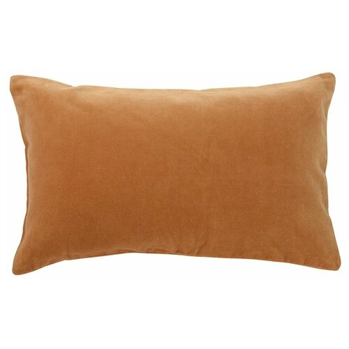 фото Чехол на подушку из хлопкового бархата коричневого цвета из коллекции essential, 30х50 см tk21-cc0012 tkano