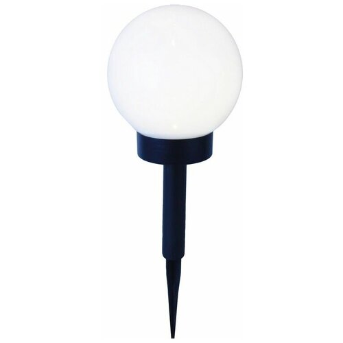 фото Садовый светильник сфера света со штырём, тёплая белая led-лампа, солнечная батарея, 32х15 см, star traiding bestway