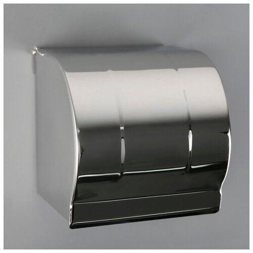 фото Держатель для туалетной бумаги, без втулки 12×12,5×12 см, цвет хром зеркальный qwen