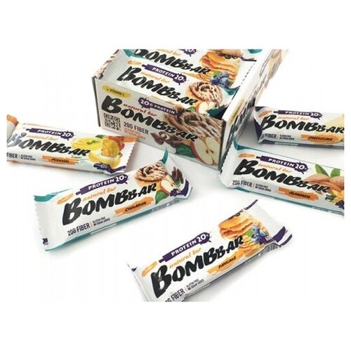 фото Протеиновый батончик bombbar protein bar 8 x 60 г, смородиново-черничный панкейк