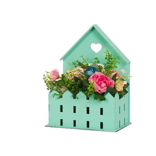фото Декоративный ящик для цветов "домик с забором my derevo