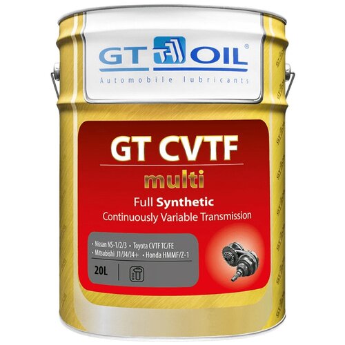 фото Трансмиссионное масло gt oil gt atf cvtf multi, 20л