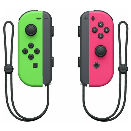 фото Геймпад nintendo switch joy- con controllers duo, зеленый/розовый