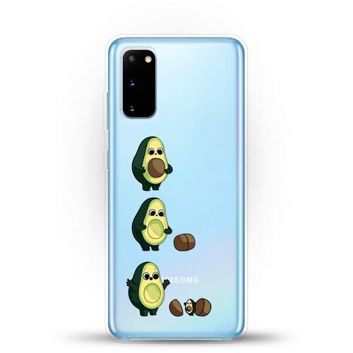 фото Силиконовый чехол авокадо из авокадо на samsung galaxy s20 andy & paul