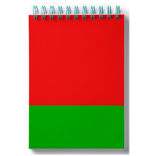 фото Блокнот для записей, листы в клетку флаг белоруссии drabs
