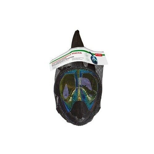 фото Полнолицевая маска для снорклинга, затемненная с принтом, размер: s/m bradex