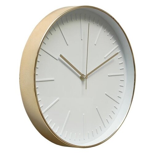 фото Часы настенные пластик clock brass 30,6x30,6 см 79848, 887114 noname