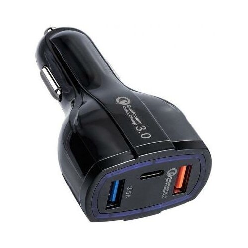 фото Orient зарядное устройство автомобильное orient car qc-12v3b quick charge 3.0, 2xusb-a + 1xusb type-c: qc выход - 5в,3.0a/ 9в,1.67а/ 12в,1.25а; 2,3