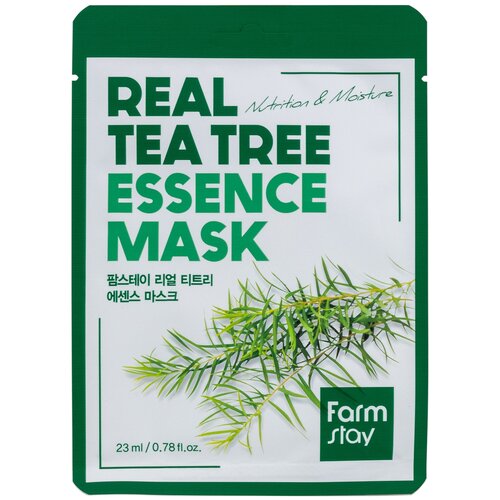 Фото - Farmstay Real Tea Tree Essence Mask тканевая маска с экстрактом чайного дерева, 23 мл, 5 уп. farmstay тканевая маска с экстрактом каламанси 23 мл 5 уп