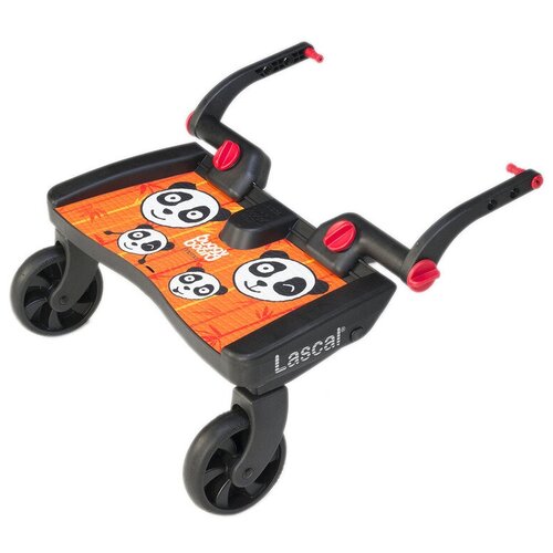 фото Подножка lascal buggy board maxi, для второго ребенка, panda jungle orange