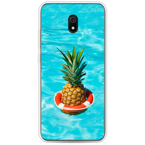 фото Силиконовый чехол ананас в бассейне на xiaomi redmi 8a case place