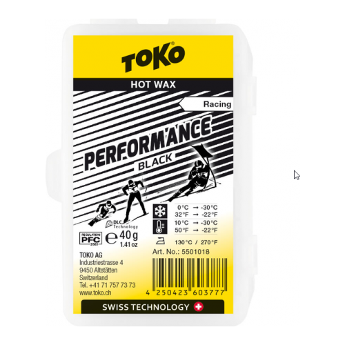 фото Низкофтористый парафин toko performance black 40g 5501018