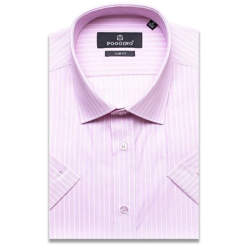 фото Рубашка poggino 7001-34 цвет розовый размер 54 ru / xxl (45-46 cm.)