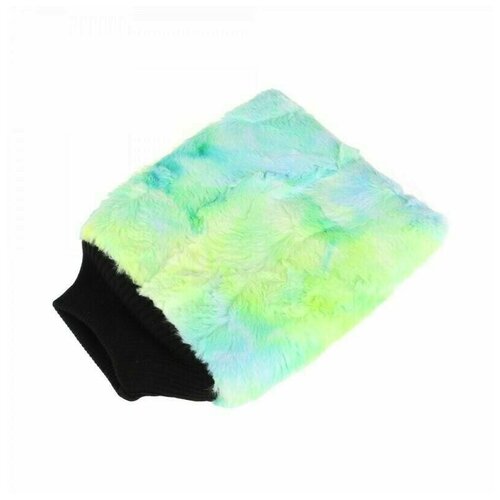 фото Рукавица для мойки кузова плюшевая особомягкая, зеленая purestar color-pop wash mitt, 20x25см