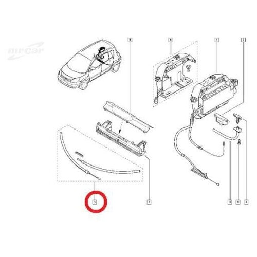 фото Renault 7701478158 трос ручного тормоза