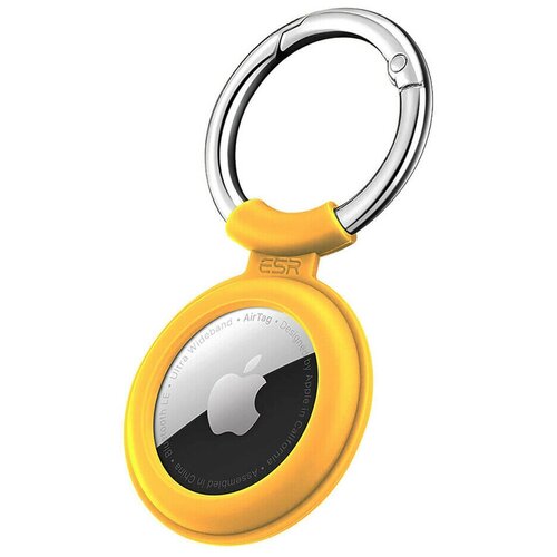 фото Чехол с карабином esr cloud tag keychain для трекера airtag (2021), желтый