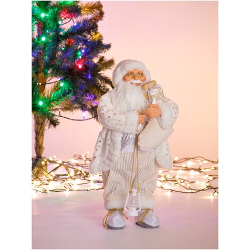 фото Игрушка "дед мороз" (63 см, белый костюм, телесные штаны) 212407x тутси