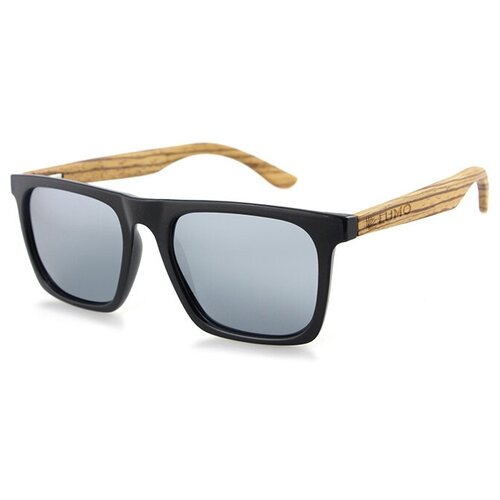 фото Солнцезащитные очки с дужками из экзотического дерева зебрано, lumo lu1019z-6
