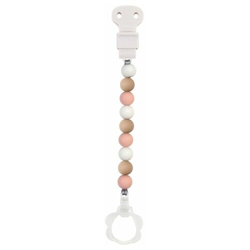 фото Держатель nattou (наттоу) для фиксации соски pacifinder lapidou white-beige-pink 877619