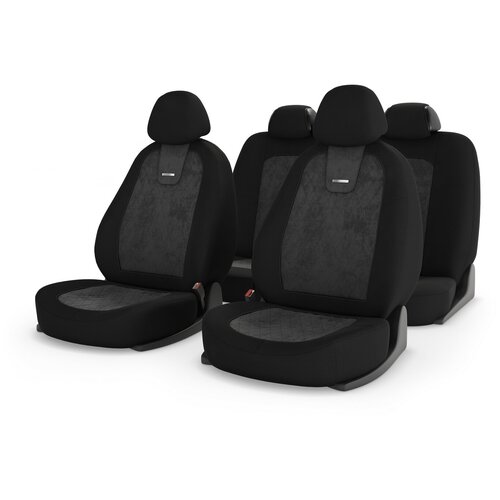 фото Универсальные чехлы на автомобильные сиденья carfashion colombo т.серый/черный/т.серый