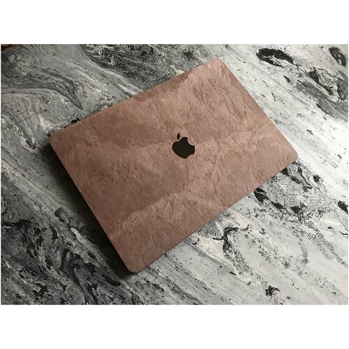 фото Каменная накладка-чехол на macbook pro 13 retina (без тачбара. до 2016 года выпуска). розовый камень eco:stone