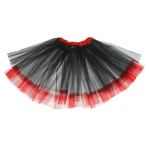фото Карнавальная юбка "кокетка" 2-х слойная 4-6 лет, цвет чёрный 3489207 сима-ленд
