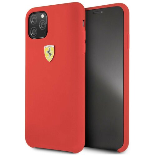фото Силиконовый чехол-накладка для iphone 11 pro max ferrari on-track sf silicone case hard tpu, красный (fessihcn65re)