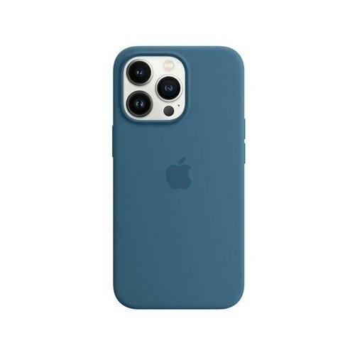 фото Панель-накладка apple silicone case with magsafe blue jay для iphone 13 pro max