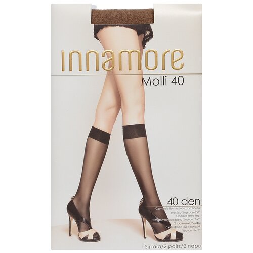 фото Капроновые гольфы innamore molli 40, 2 пары, размер uni, daino