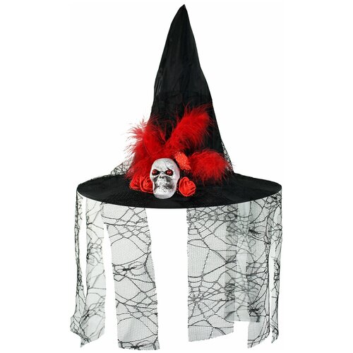 фото Шляпа карнавальная колпак ведьмы красный гк сфера