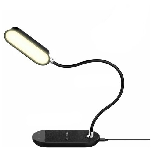 фото Светодиодная лампа momax q.led flex mini lamp с беспроводной зарядкой чёрная