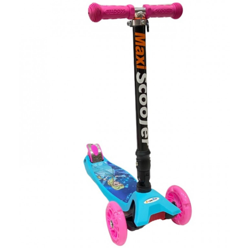 фото Самокат scooter, детский складной самокат, самокат бирюзово-фиолетового цвета