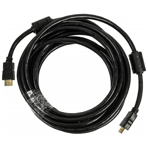 фото Кабель аудио-видео ningbo hdmi-5m-mg hdmi (m)/hdmi (m) 5 м, ферритовые кольца, черный