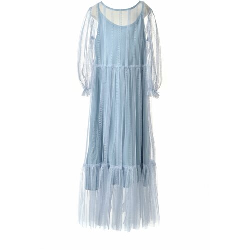 фото Платье андерсен, нарядное, размер 146, голубой