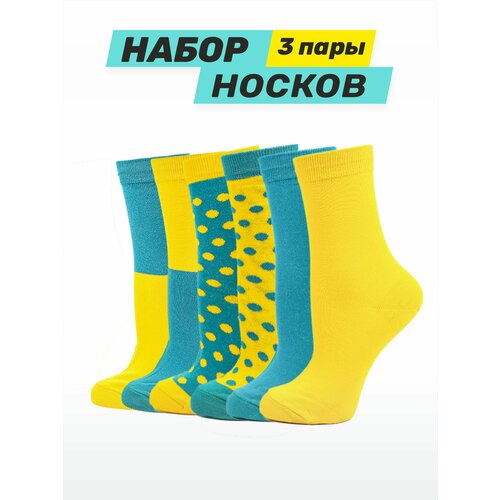 фото Носки big bang socks, 3 пары, размер 35-39, зеленый