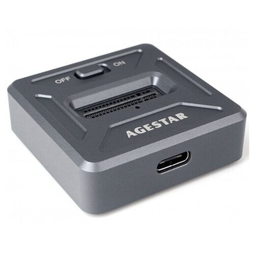 фото Док станция ssd m.2 nvme agestar 31cbnv1c (gray) usb 3.1, алюминий, серый
