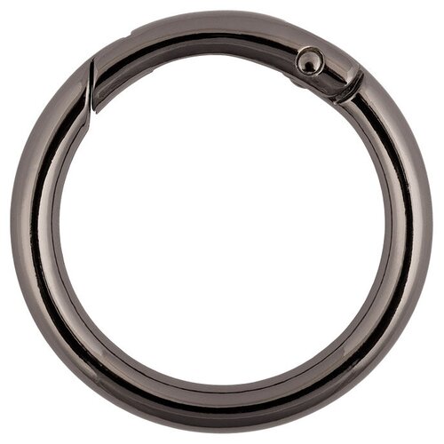 фото Фурнитура для сумок gamma металл, карабины "кольцо", d 32 мм, 10 шт, №02, под черный никель (gh-232)