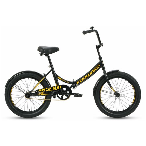 фото Велосипед forward arsenal x 20" 1 ск. черный/золотой