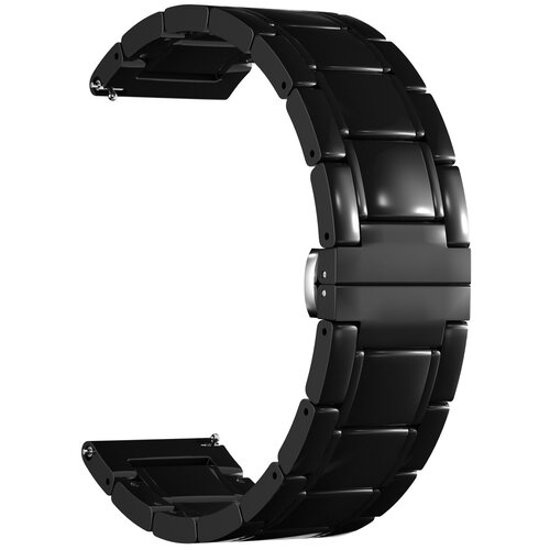 фото Универсальный керамический ремешок для часов 20 mm lyambda libertas dsg-09-20-bb black