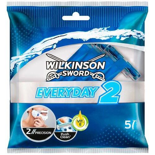 фото Набор одноразовых станков extra2 sensetive, 5 шт. wilkinson sword