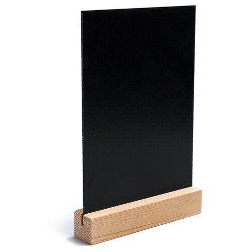 фото Тейбл-тент а5, меловая табличка на деревянной подставке, цвет чёрный, пвх mikimarket