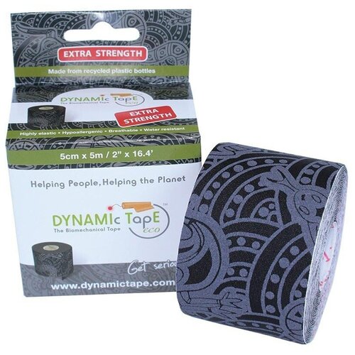 фото Тейп динамический dynamic tape eco, 5 см х 5 м, черный (dt50tteb)