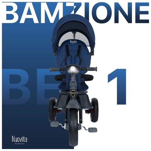 фото Трехколесный велосипед nuovita bamzione be1 blu/синий