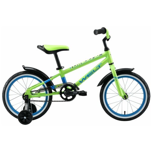 фото Детский велосипед welt dingo 16" (2021)(кислотно-зеленый-синий)